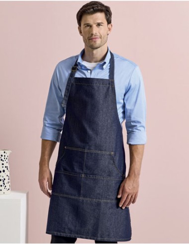 PRE-PR126-Jeans Stitch Denim Bib Apron